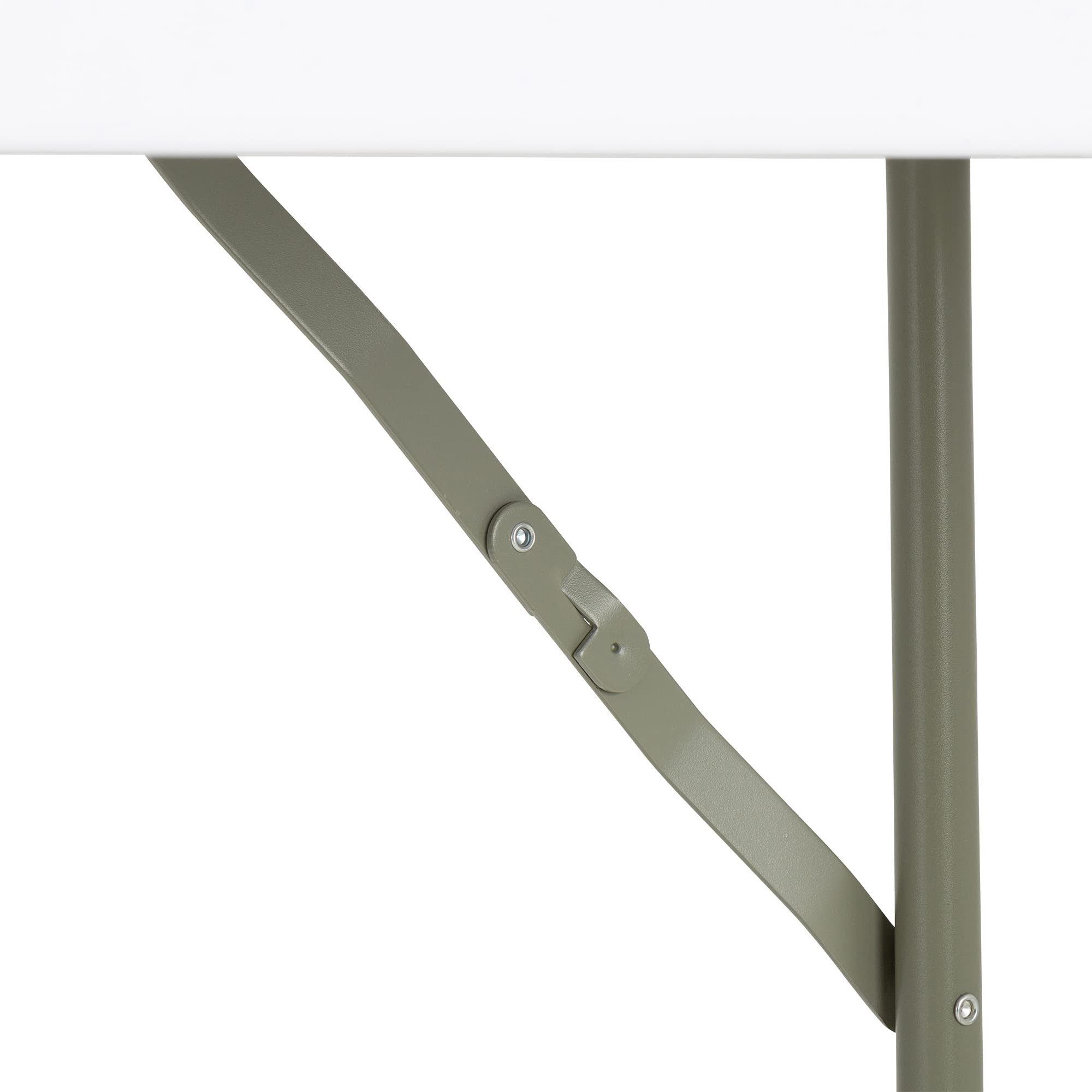 Norwood 5ft Folding Table Indoor Outdoor - Heavy Duty Blow Molded Plastic Training & Event Table - White - Perfect for Classrooms, Meetings, and Outdoor Gatherings