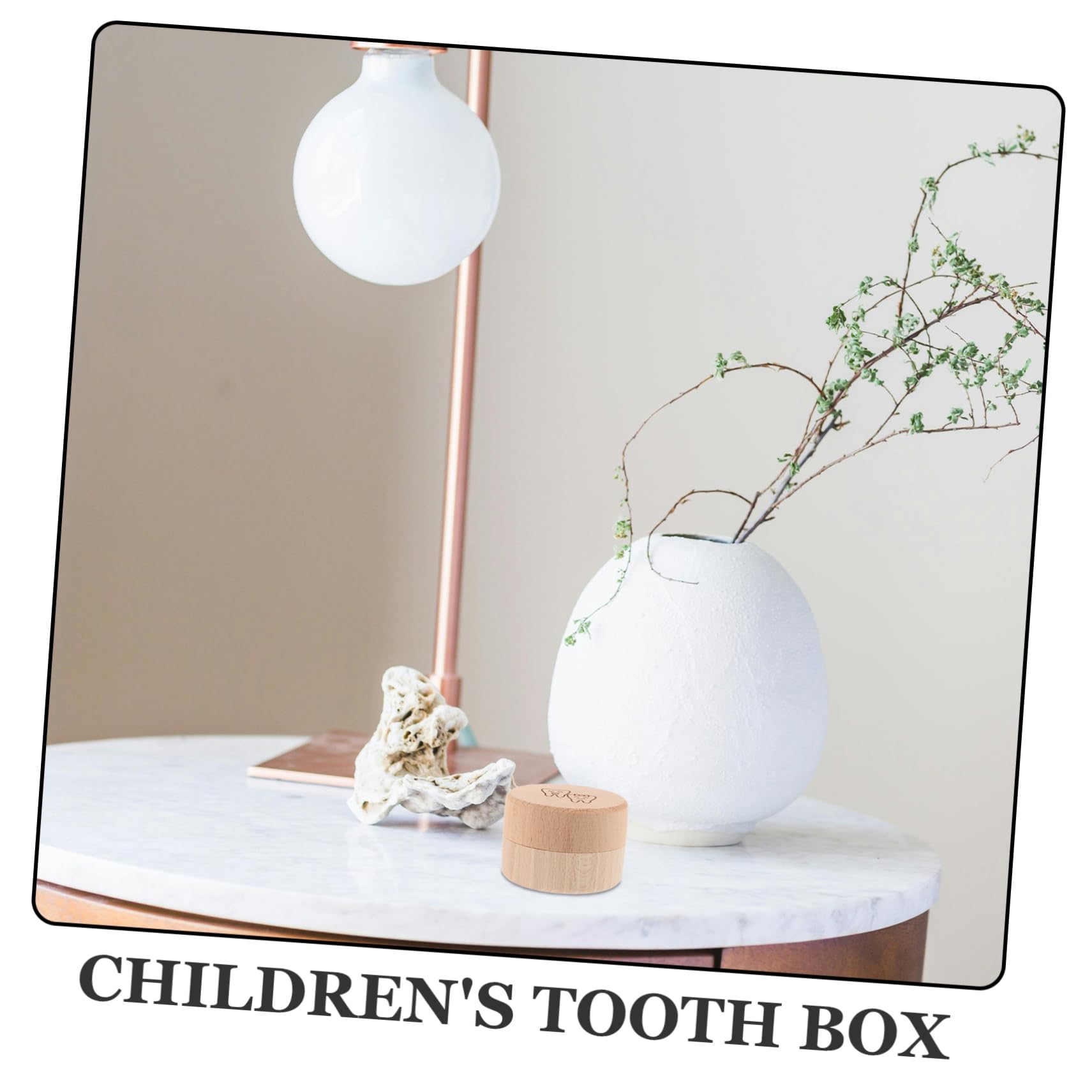 PRETYZOOM Wooden Tooth Saver Box for Kids - Baby Teeth Organizer & Keepsake Storage Container with Fetal Hair Holder - Perfect for Baby's First Tooth, Milestone Memories, and Nursery Decor