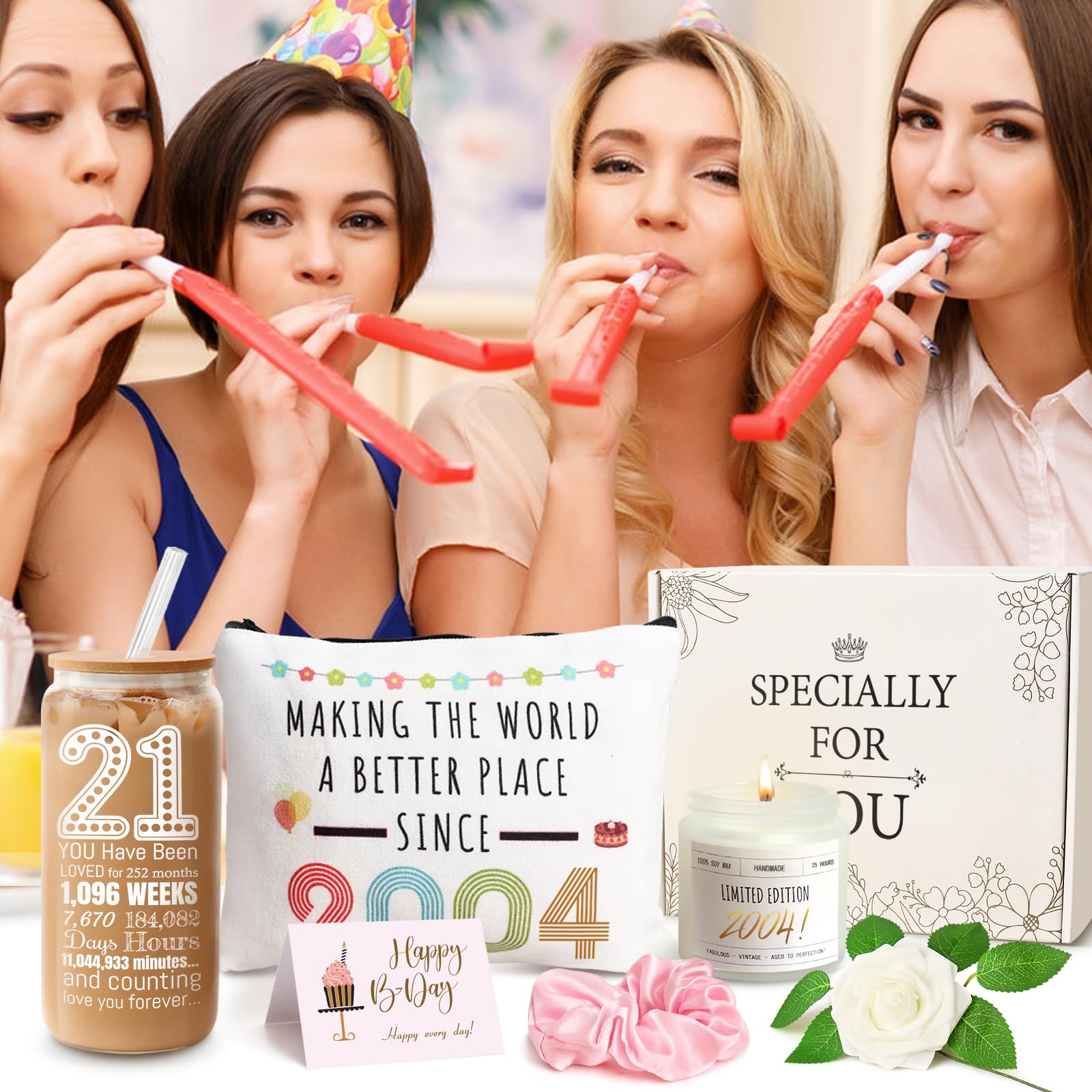 **21st Birthday Gifts for Women - Unique 21 Year Old Birthday Present Ideas for Her - Perfect for Daughter, Sister & Friend - 2004 Born Females - Ideal for Celebrations, Parties & Special Moments**