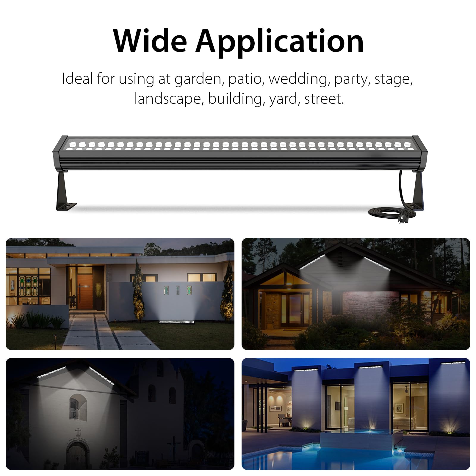 72W LED Wall Washer Light, 40