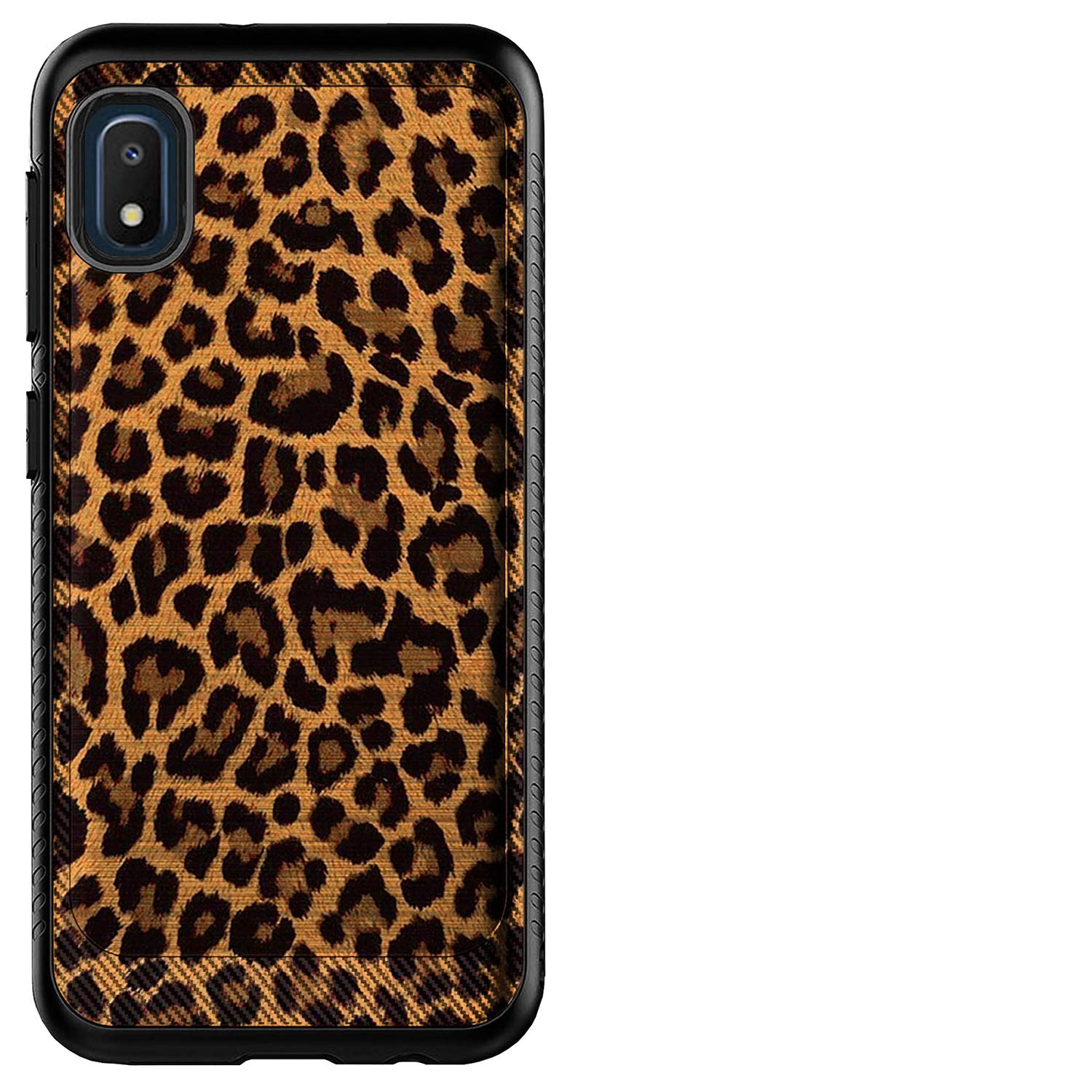 Samsung Galaxy A10e Case - Shockproof Hybrid Grip Phone Cover with Embossed Leopard Print | Slim Fit Protective Case for Everyday Use & Outdoor Activities