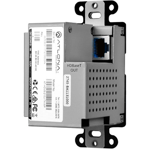 Atlona® AT HDVS 210U TX WP Kit - 4K HDMI & USB-C HDBaseT Wall Transmitter with Receiver - Perfect for Home Theater, Conference Rooms & Digital Signage