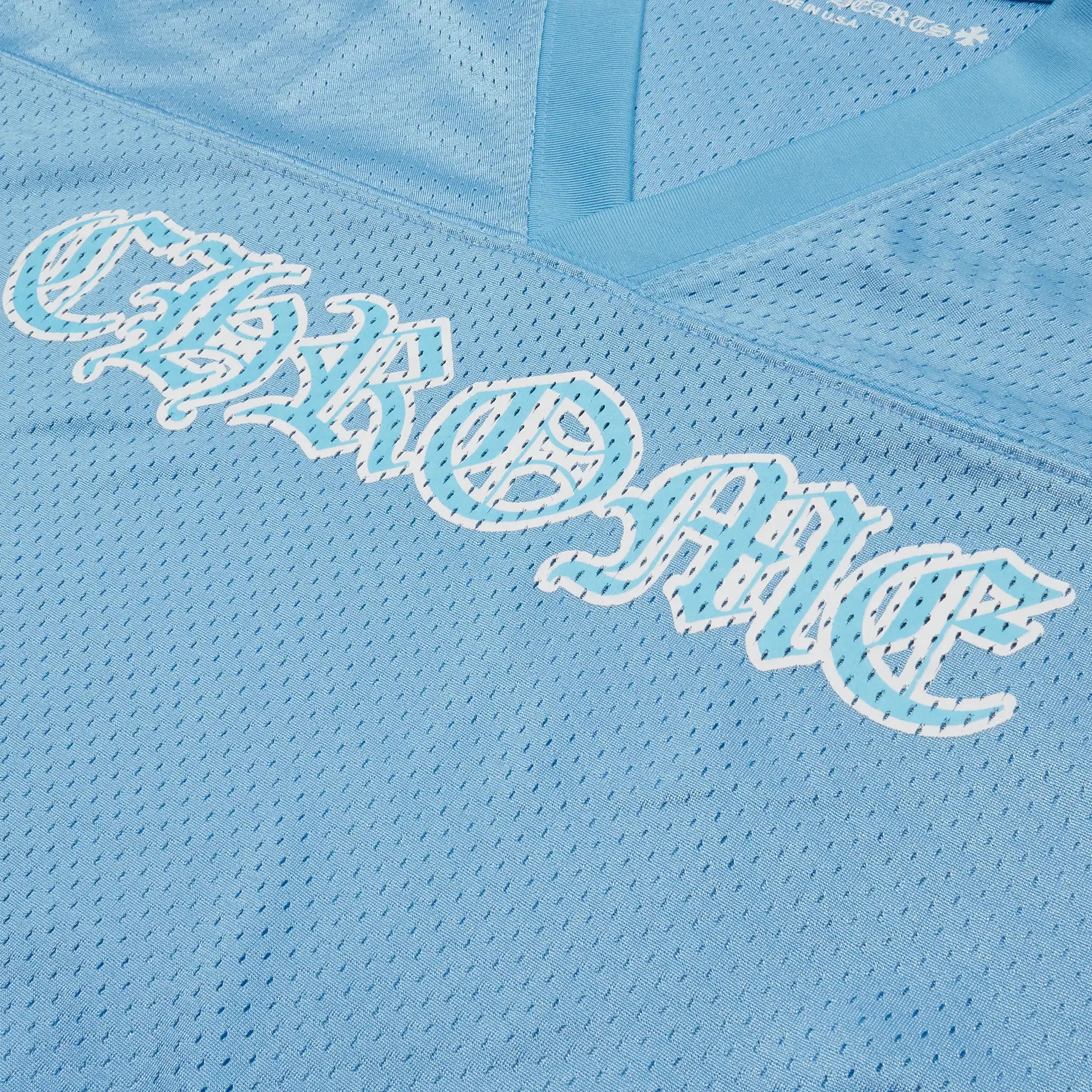 Chrome Hearts Stadium Mesh Short Sleeve Blue Jersey for Men - Trendy Streetwear Fashion Top for Casual Outfits & Summer Wear