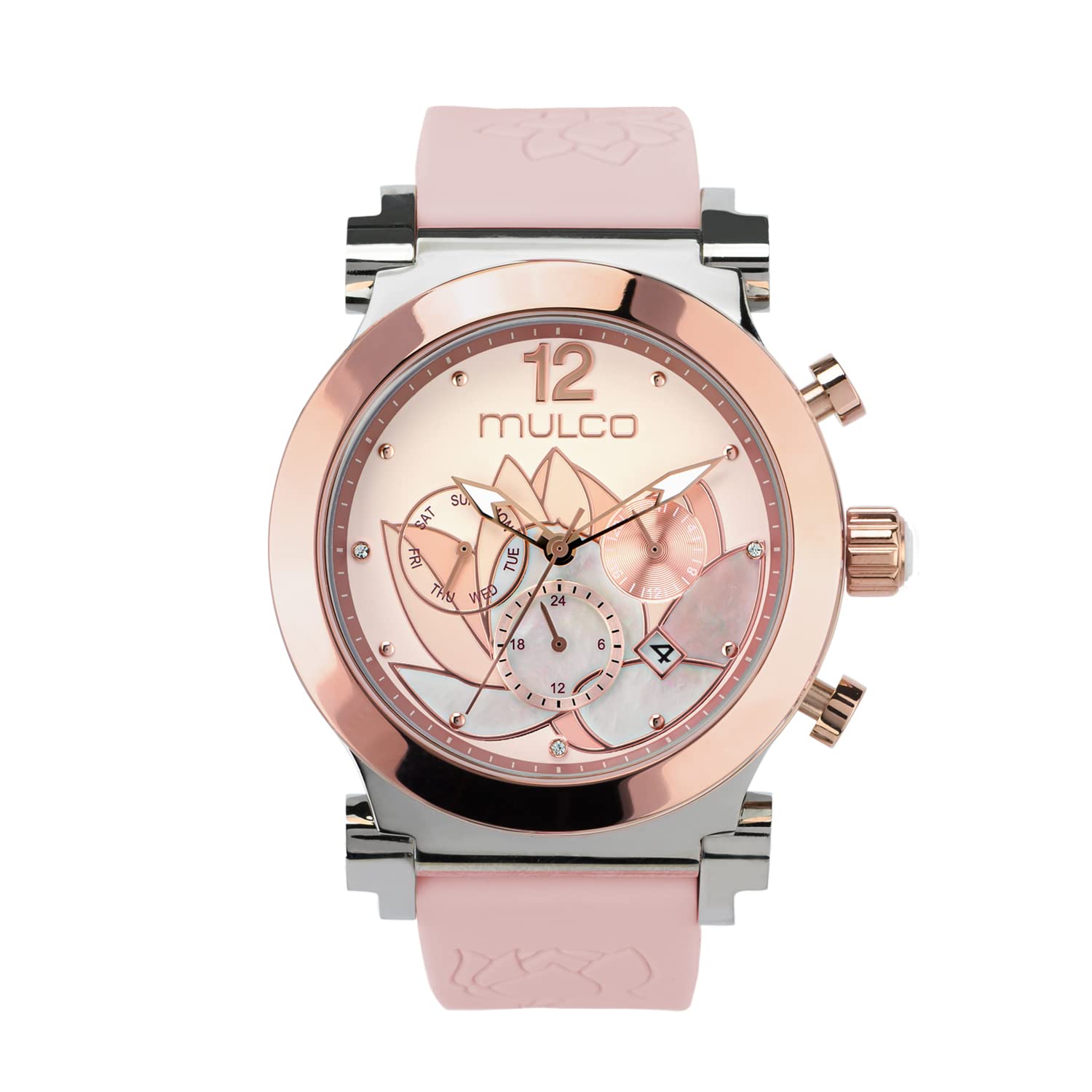 Elegant MULCO Silicone Women's Watch with Quartz Analog Movement - Rose Gold & Stainless Steel Case, Scratch-Resistant Mineral Crystal, Water Resistant - Perfect for Work, Casual Wear & Special Occasions