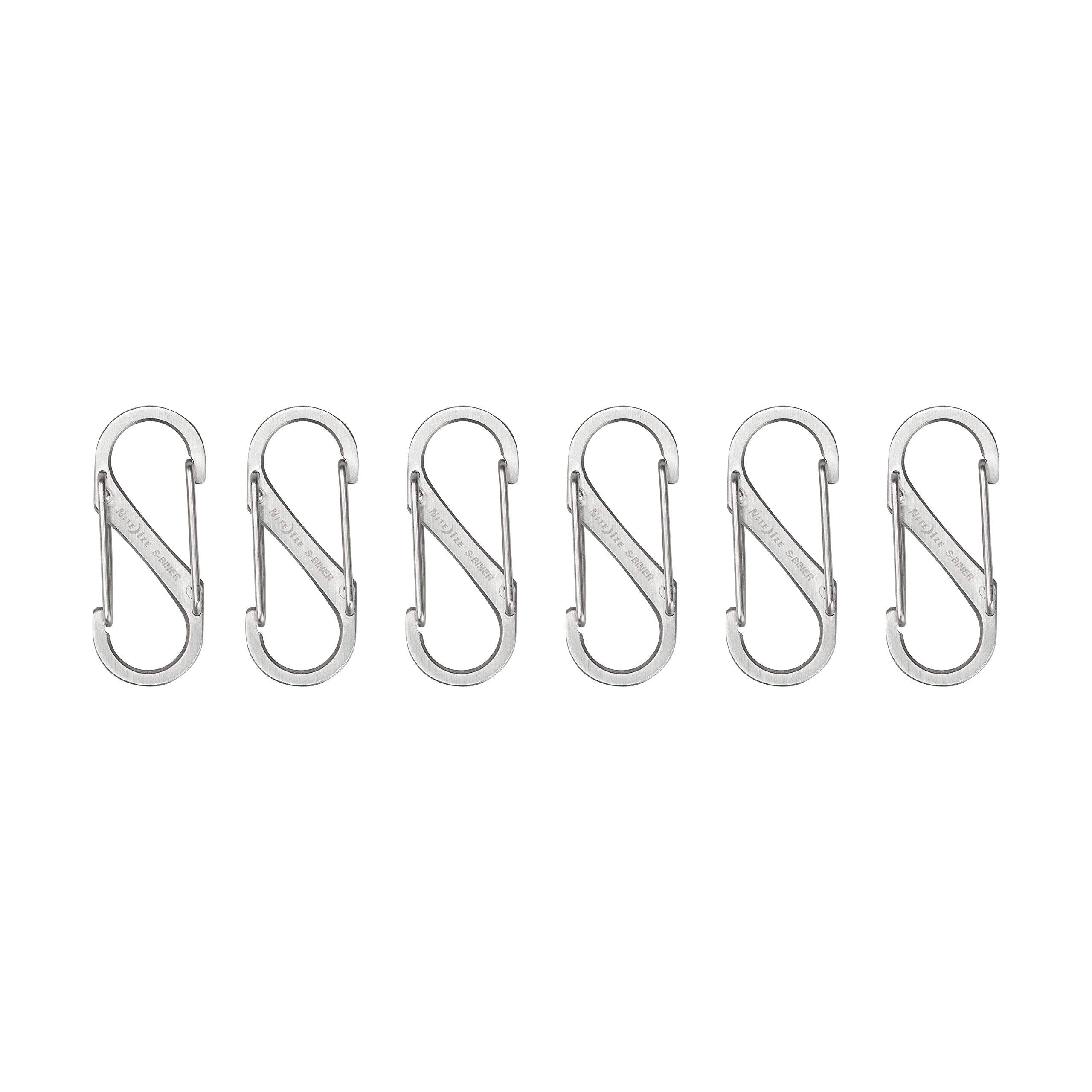 Nite Ize SB1-11-6R3 S-Biner Dual Carabiner Clip - Stainless Steel Hanging Hook for Keys, Backpacks, Camping Gear & Outdoor Accessories