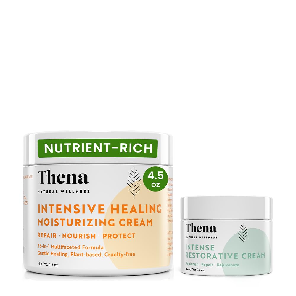 Thena Intensive Healing & Restorative Moisturizing Cream - Travel Size for Dry, Sensitive Skin - Perfect for On-the-Go Skincare, Airplane Travel & Emergency Relief