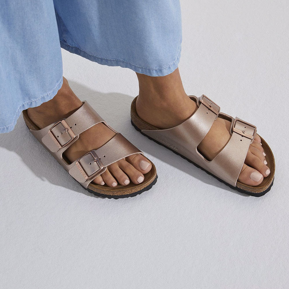 Arizona Copper Birko-Flor Sandals - Comfortable & Stylish Women's Slide Sandals for Summer, Beach, and Casual Wear
