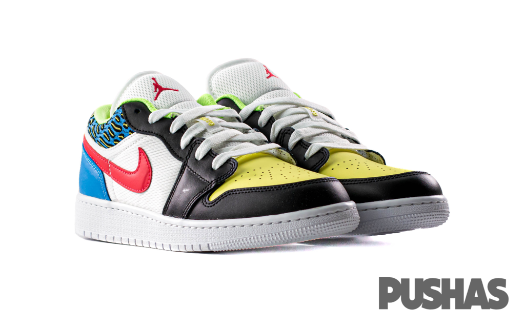 Air Jordan 1 Low 'Children's Art' GS Sneakers (2021) - Retro Basketball Shoes for Kids, Girls & Boys - Perfect for School, Sports & Casual Wear