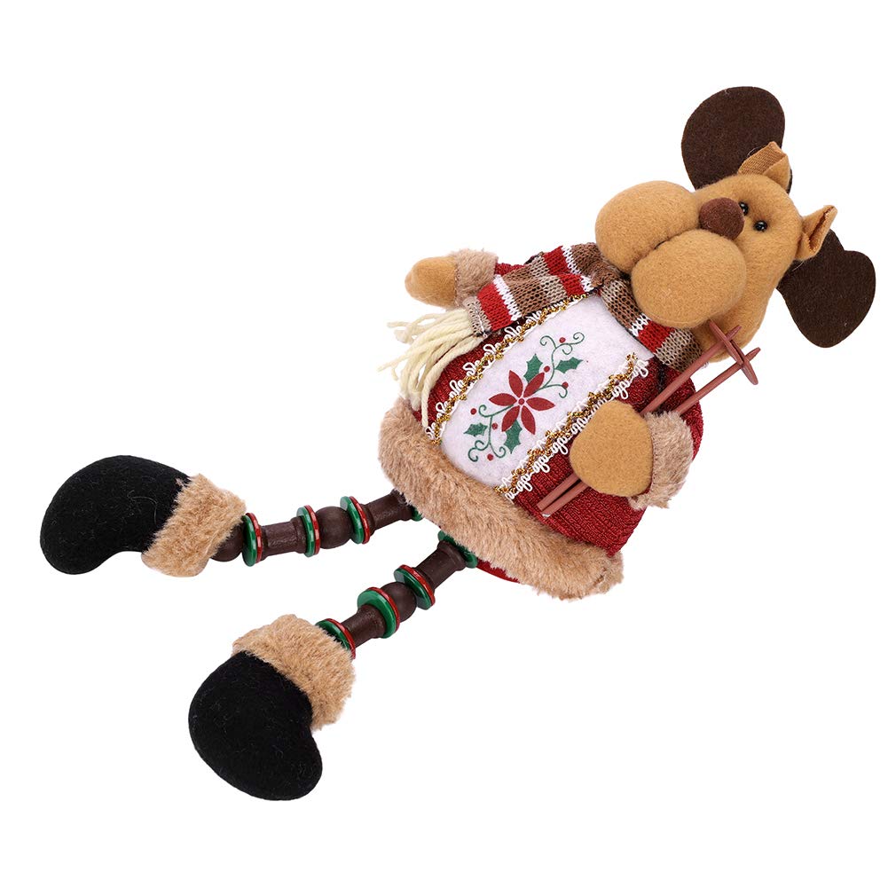 iBluelover Christmas Sitting Doll Figurine - 12.5 Inch Snowman Santa Reindeer Decor for Fireplace, Window, Table, Outdoor Yard | Xmas Tree Ornaments & Holiday Home Decorations - Perfect for Christmas Party, Gift Exchange & Festive Seasonal Display