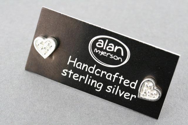Cubic Zirconia Heart Stud Earrings in Sterling Silver - Perfect for Valentine's Day Gifts & Anniversary Jewelry