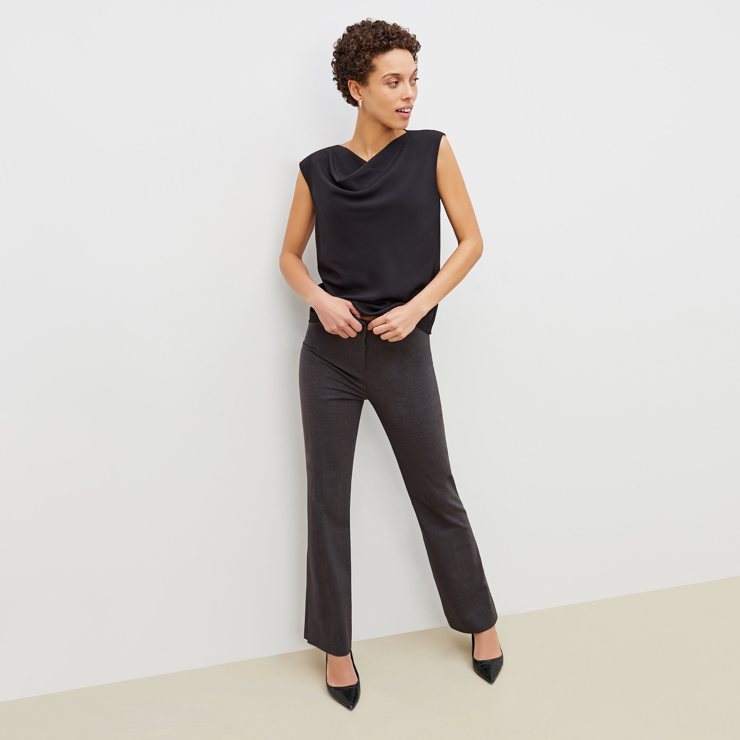 Clooney Pant - Premium Tropical Wool Men's Trousers in Gray Melange | Perfect for Business Casual & Summer Office Wear