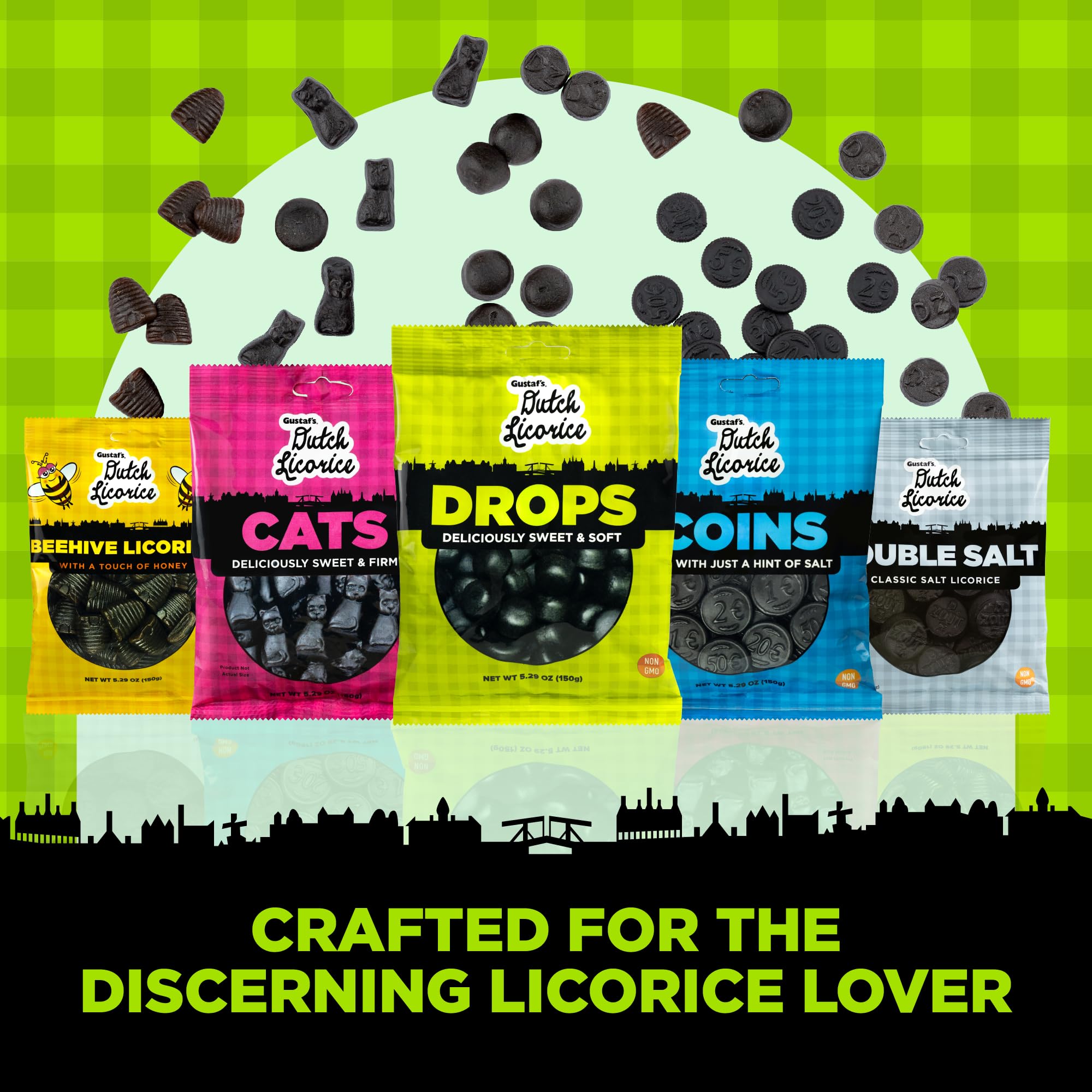 Gustaf's Dutch Licorice Drops - 5.2oz Bag | Authentic Black Licorice Candy from Netherlands | Sweet Dutch Liquorice Treats | Perfect for Movie Nights, Office Snacks & Gift Baskets