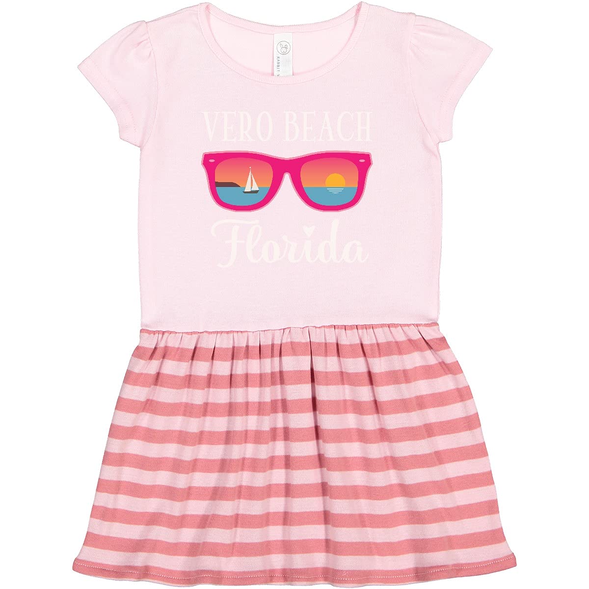 Inktastic Vero Beach Florida Vacation Trip Toddler Dress - Cute & Comfortable Girls' Travel Outfit for Beach Holidays, Family Trips & Summer Adventures