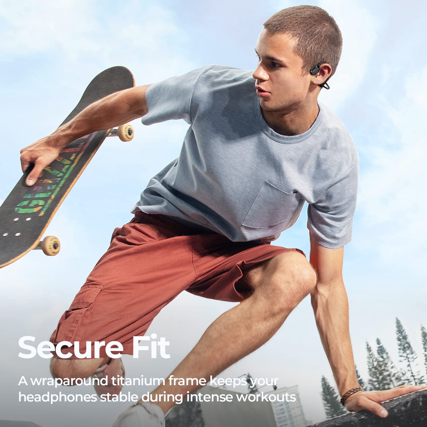 NAGFAK Bone Conduction Headphones Bluetooth 5.3 - Wireless IP68 Waterproof Headphones with 16GB MP3 Player for Swimming, Running, Cycling & Sports | Perfect for Underwater Workouts, Pool Training & Outdoor Activities