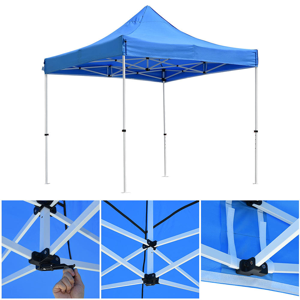 InstaHibit 10x10 Waterproof Commercial Pop Up Canopy - CPAI 84 Certified Instant Shelter for Outdoor Events, Farmers Markets & Beach Parties