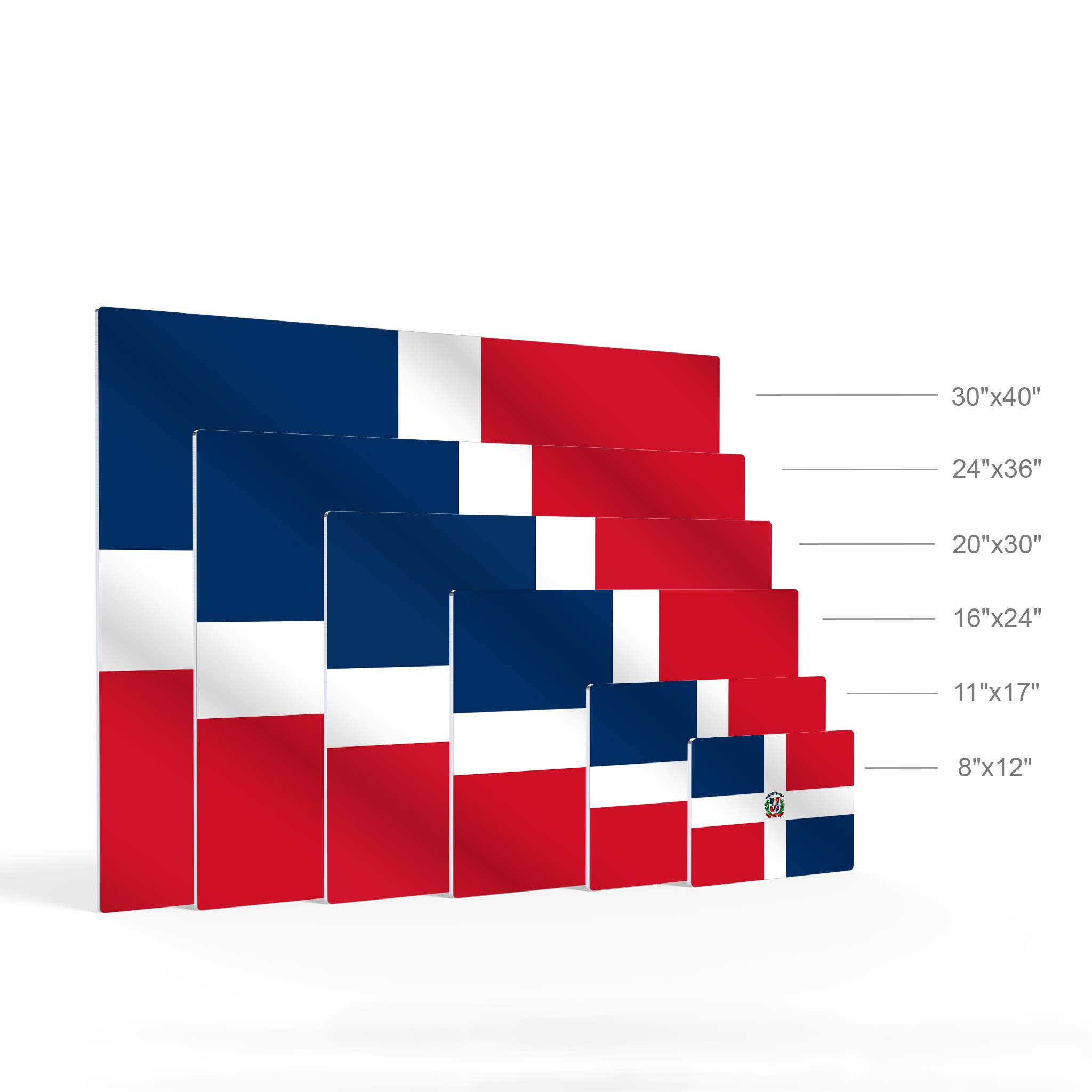 Dominican Republic Flag Metal Wall Art Print - 20x30 Inch Modern Home Decor for Office, Living Room, Dorm, Bedroom & Man Cave | Patriotic Wall Decor for Sports Bars & Game Rooms | Made in USA, Ready to Hang
