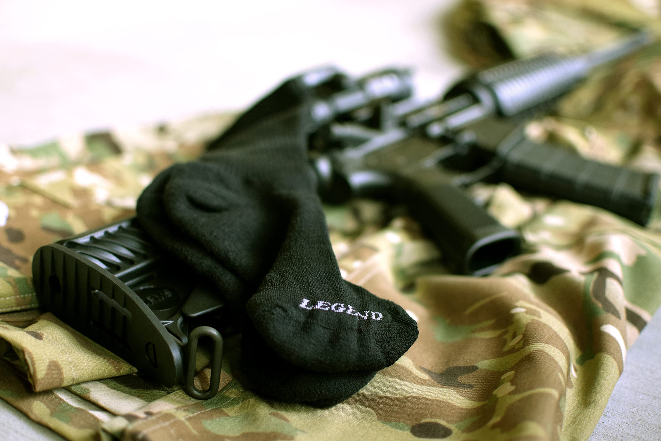 **LEGEND Compression Tactical Socks - Moisture-Wicking Nylon Boot Socks for Warm Weather, Military & Outdoor Activities - Perfect for Hiking, Running & Work Boots**