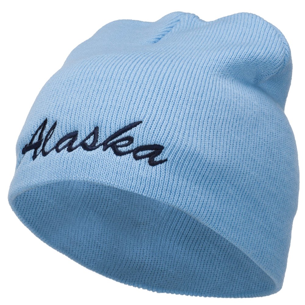 Alaska Embroidered Winter Beanie Hat - Warm Fleece Lined Skull Cap for Men & Women - Perfect for Skiing, Hiking & Outdoor Adventures