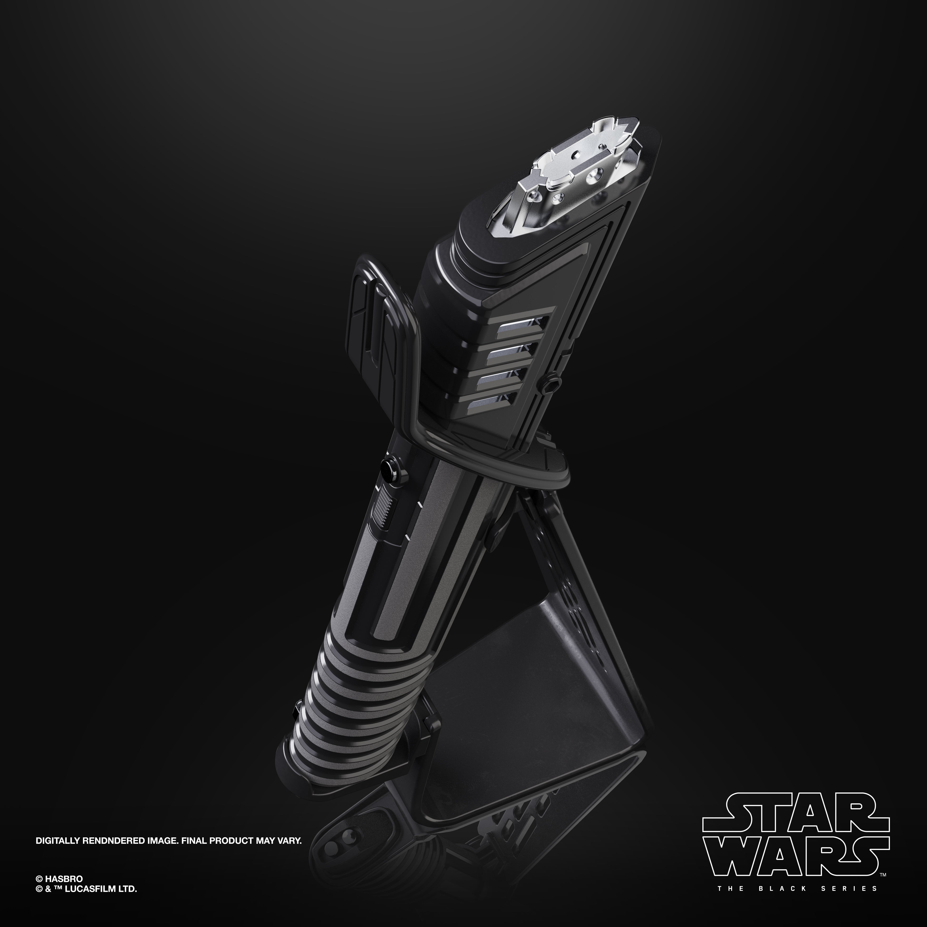 Star Wars The Black Series Mandalorian Darksaber Force FX Elite Lightsaber - Premium Collectible Replica for Display & Cosplay - Perfect for Star Wars Fans, Collectors & Role-Playing Scenes