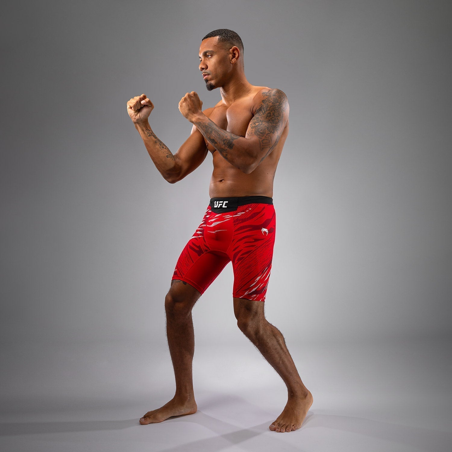 Venum UFC Fusion Authentic Fight Night Men's Vale Tudo MMA Shorts - Red | High-Performance Training & Competition Gear for MMA, BJJ & Muay Thai Fighters