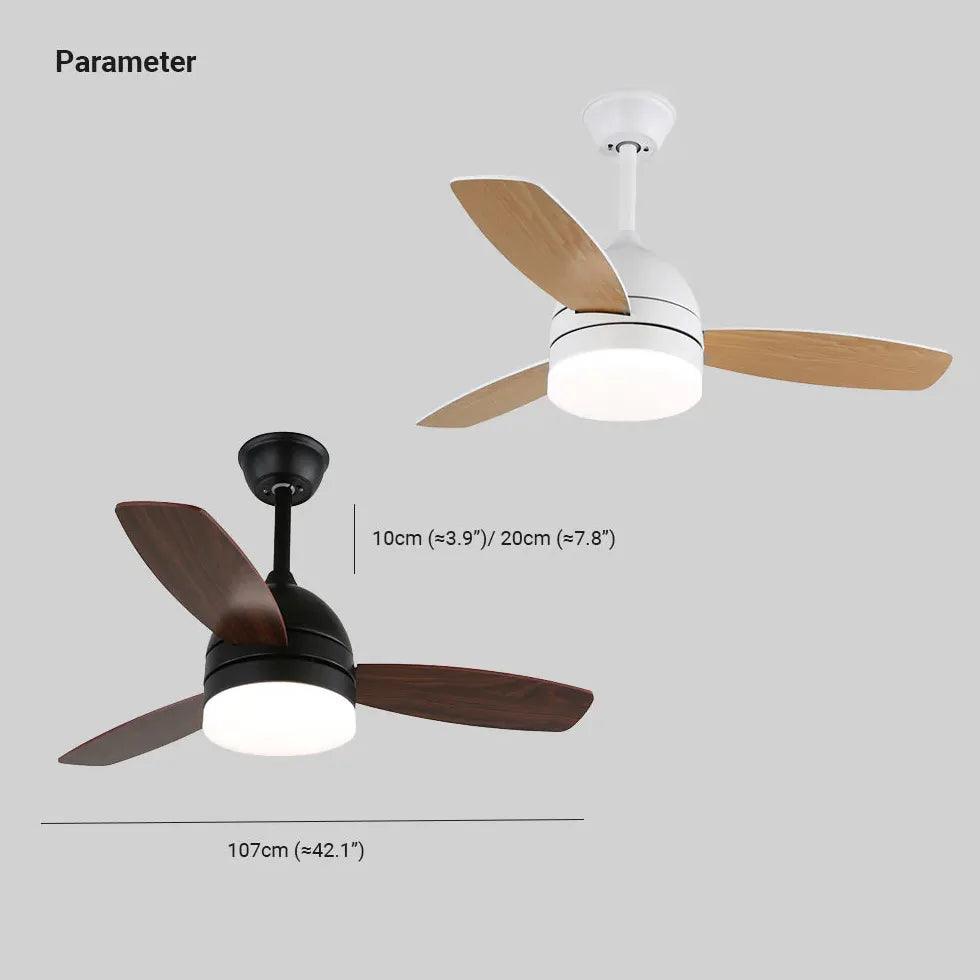 3-Blade Modern Ceiling Fan with Light Kit - Stylish Dining Room Cooling & Lighting Solution for Home & Restaurant Decor