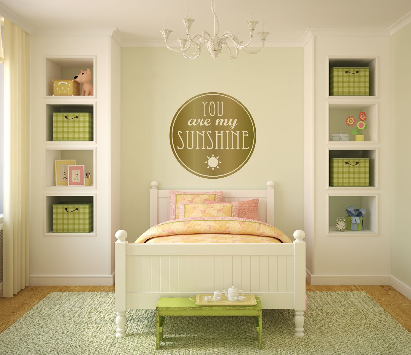 You Are My Sunshine Vinyl Wall Decal - Removable Home Decor for Living Room, Bedroom, Kitchen - Perfect for Nursery, Office & DIY Home Styling