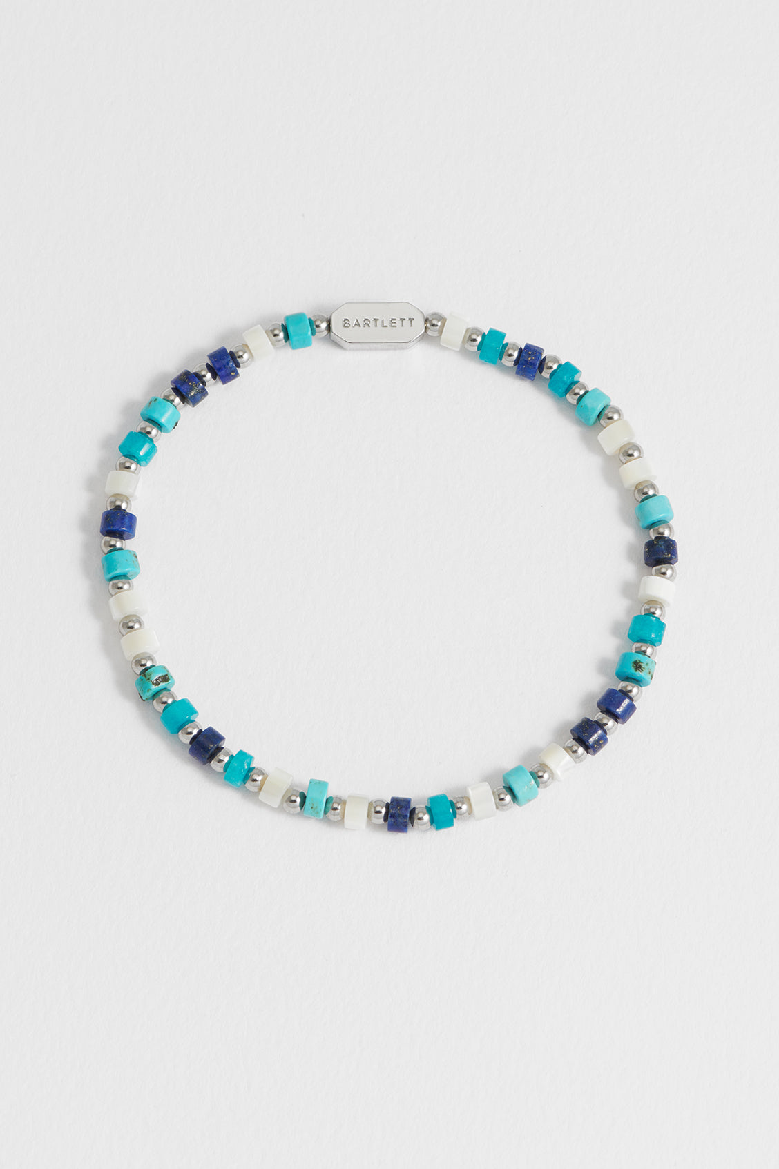 Men's Mixed Blue Gemstone Rondelle Bracelet - Natural Stone Beaded Jewelry for Men - Perfect for Casual Wear, Gifts & Spiritual Healing