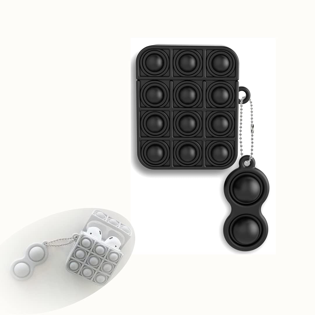 Pop Bubble Fidget Toy - Sensory Stress Relief for Autism & ADHD - Silicone Bubble Popper with Earphone Case - Perfect for Anxiety Relief, Focus Improvement, and Classroom/Office Use