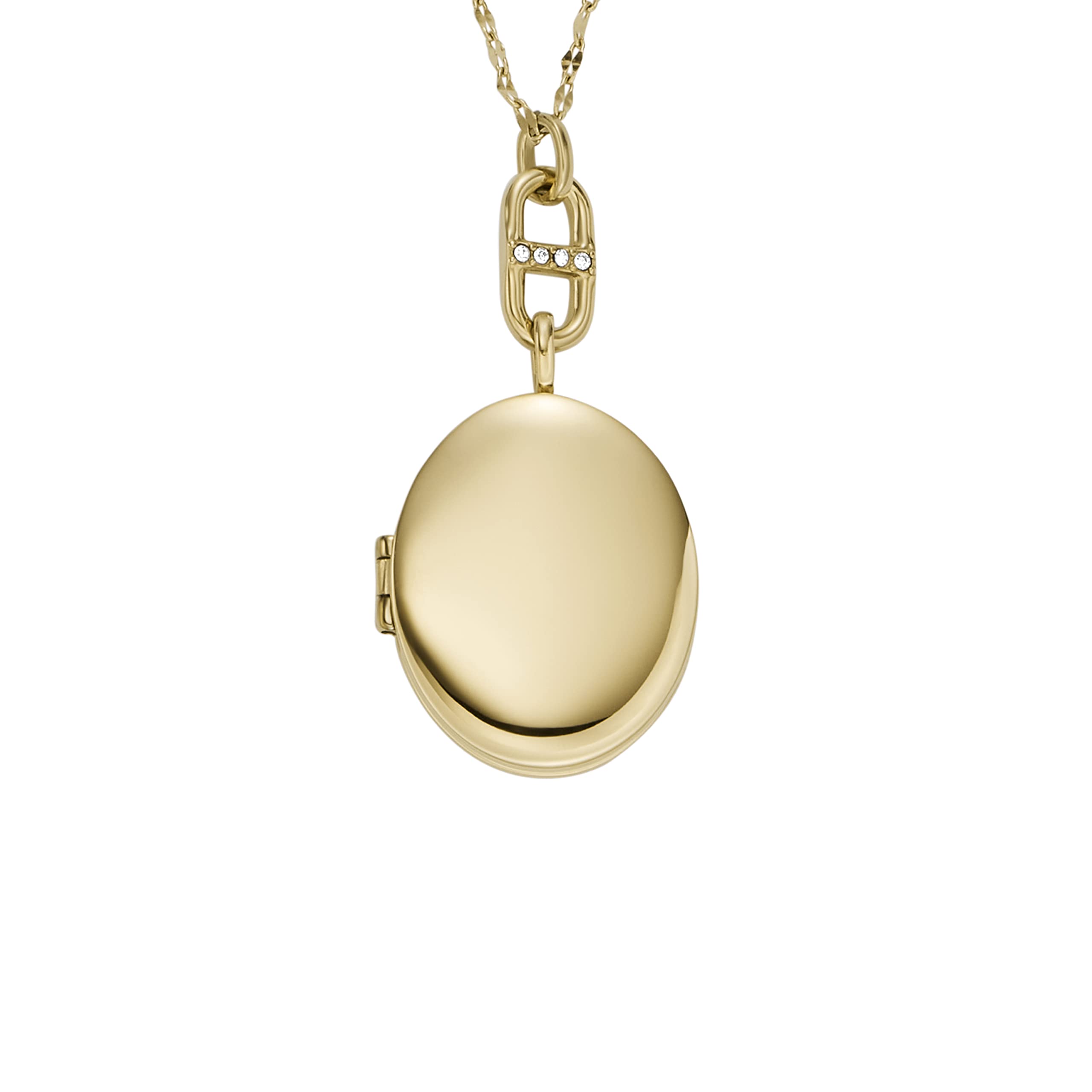 Fossil Women's Engravable Stainless Steel Pendant Necklace - Personalized Gift for Her, Elegant Chain Jewelry for Everyday Wear & Special Occasions