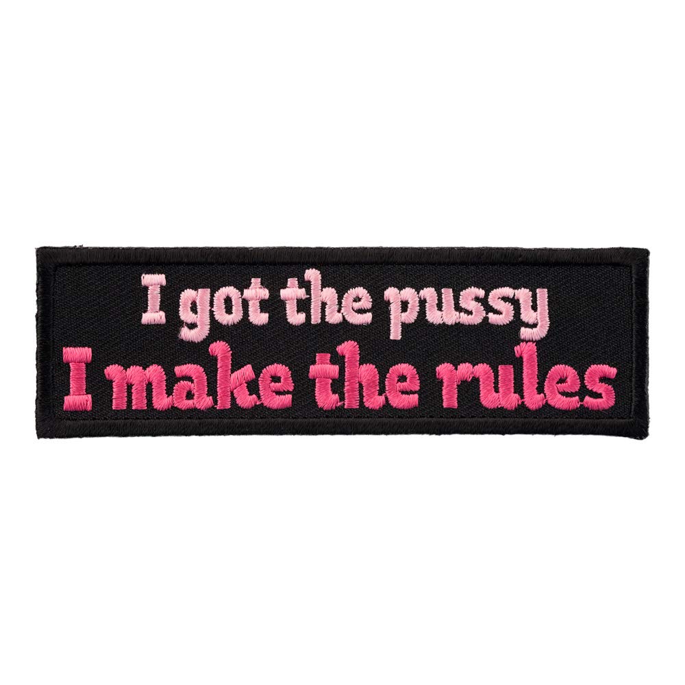 Empowering Feminist Patch - 'I Got The Pussy I Make The Rules' Iron-On Badge for Jackets, Bags & DIY Crafts | Women's Rights Accessories for Denim, Backpacks & Protest Gear