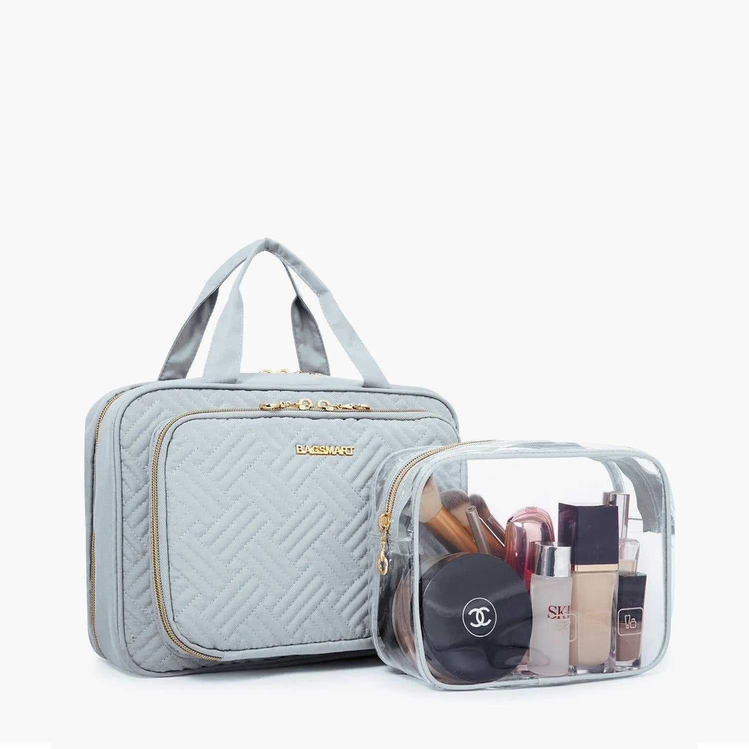 Space Saver Pro Hanging Toiletry Bag - Waterproof Travel Cosmetic Organizer for Bathroom, Camping & Gym - Compact Hanging Toiletry Case with Multiple Pockets