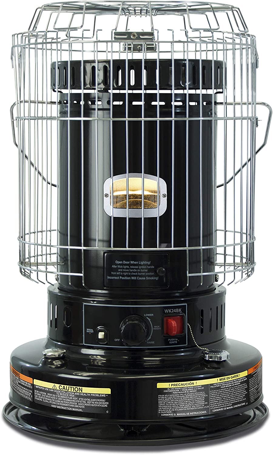 23800 BTU Portable Indoor Kerosene Heater with Convection Technology - Black | Perfect for Garages, Workshops & Emergency Heating During Power Outages