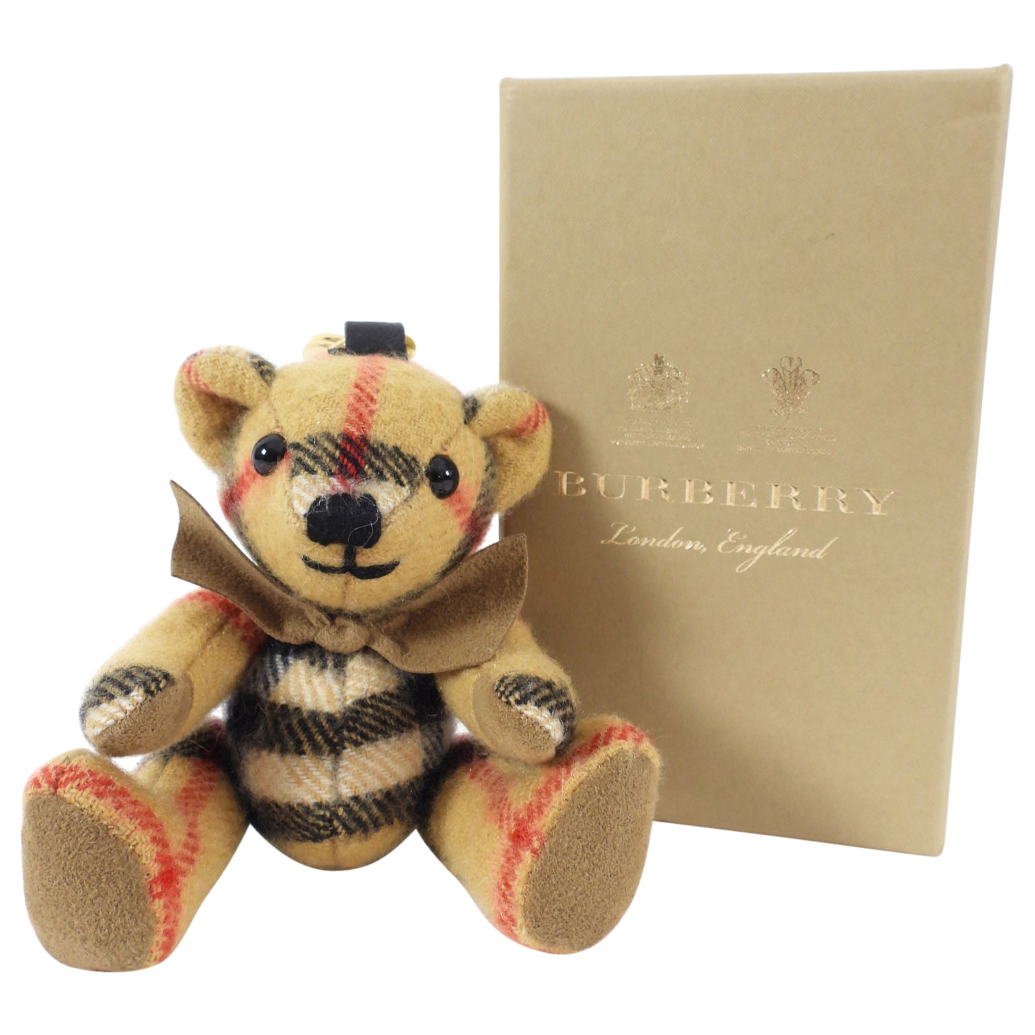 Burberry Thomas Nova Check Cashmere Bear Keychain - Luxury Designer Key Ring for Handbags & Accessories | Perfect Gift for Fashion Lovers & Collectors