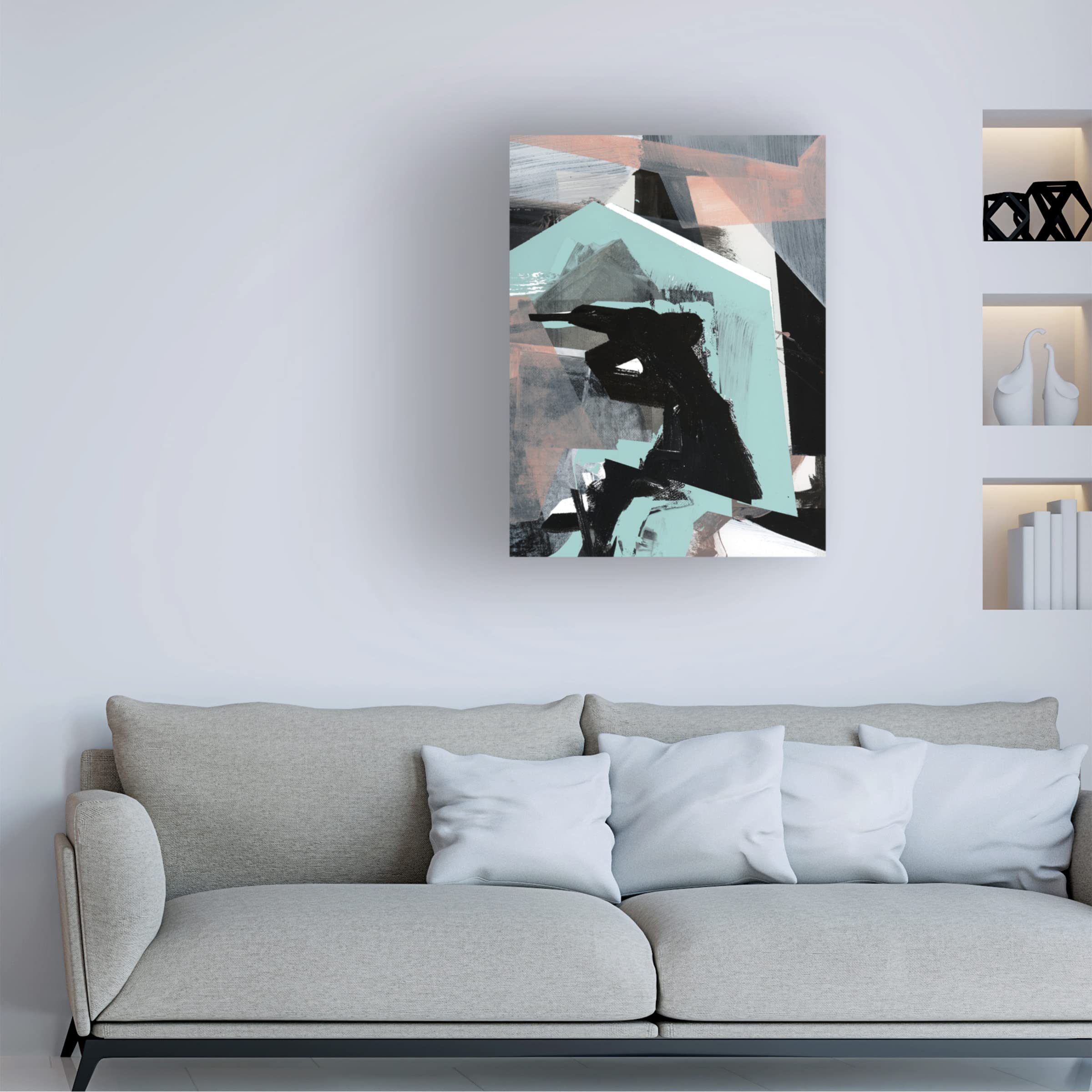 Trademark Fine Art 'Mix II' Canvas Art by Cartissi - Modern Abstract Wall Decor for Living Room, Bedroom & Office - Perfect for Home & Office Interior Design