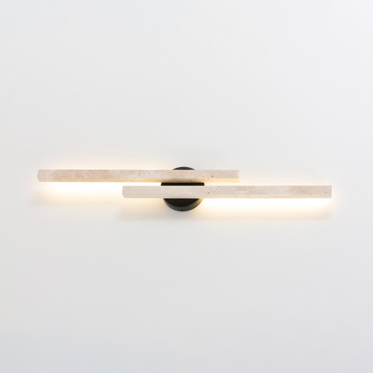 Binelli Travertine Wall Light - Modern Stone Sconce for Living Room, Bedroom & Hallway Lighting - Durable Natural Stone Finish Indoor/Outdoor Use