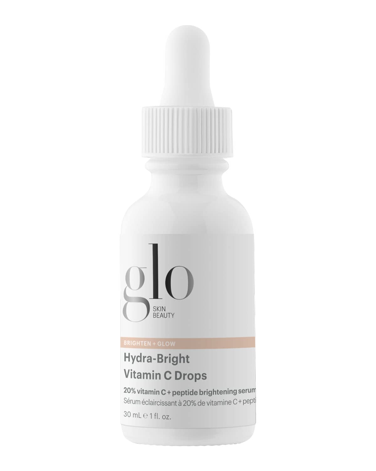 Glo Skin Beauty Hydra-Bright Vitamin C Drops - 20% Vitamin C + Peptide Brightening Serum for Face - Anti-Aging & Dark Spot Treatment - Brightens & Hydrates Skin - Perfect for Morning Skincare Routine