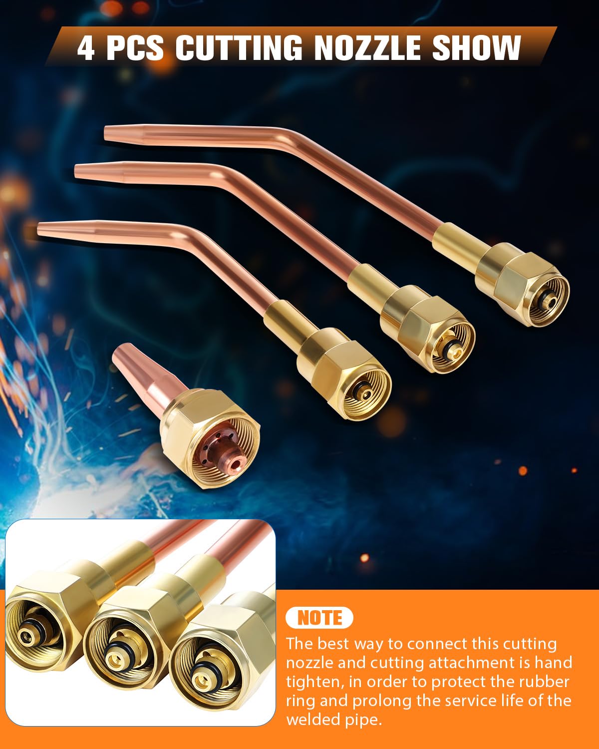 Oxy Acetylene Torch Kit - Professional Gas Welding & Cutting Torch Set with Nozzles, Regulator, Hose Gauges - Portable Oxy Fuel Brazing & Welding Equipment in Blue Case - Perfect for Metal Fabrication, Automotive Repair & DIY Projects