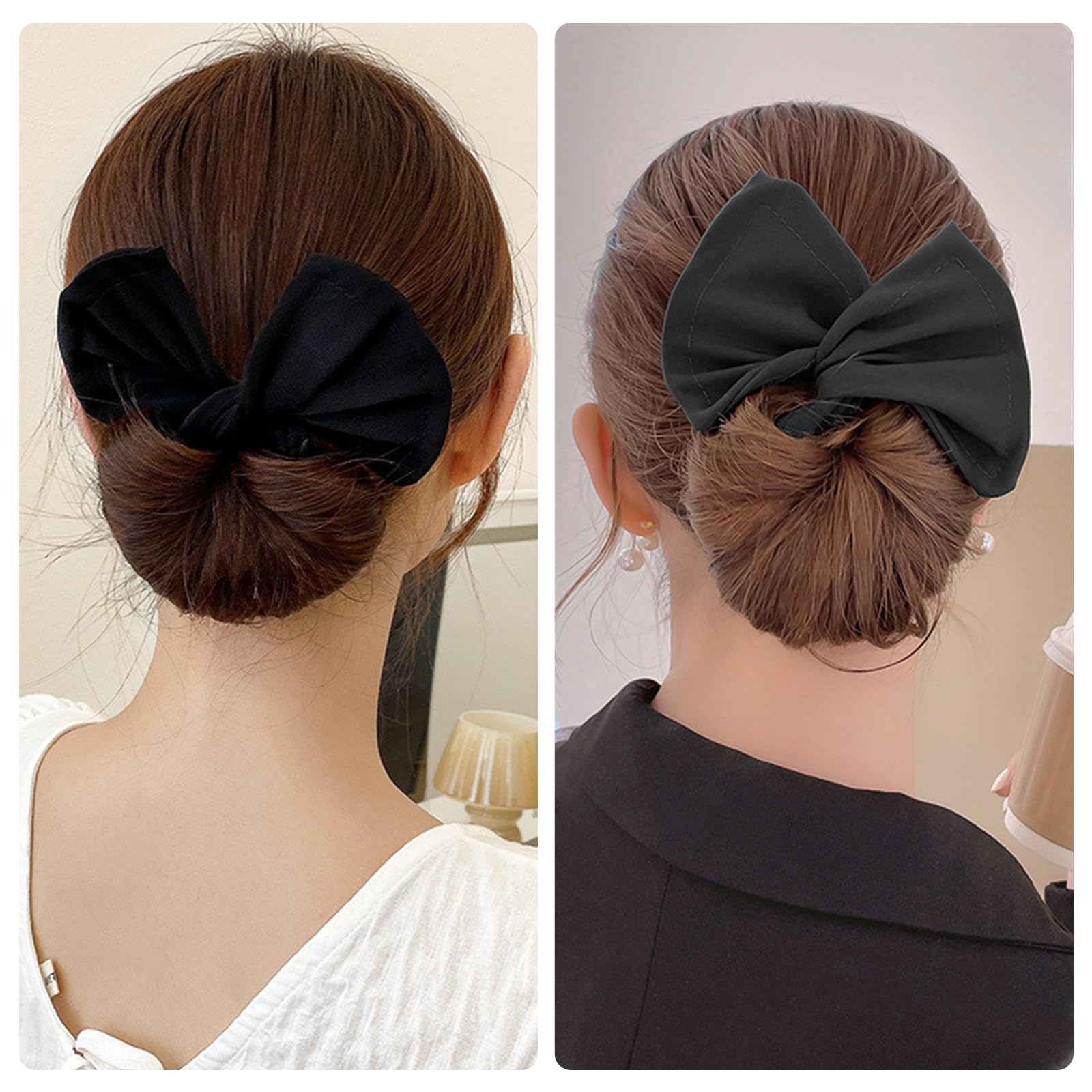 3Pcs Black Hair Bun Maker Twister - Easy Lazy Hair Curler for Long Hair | Perfect Hair Accessories for Women & Girls | Great for Parties, Weddings & Everyday Styling