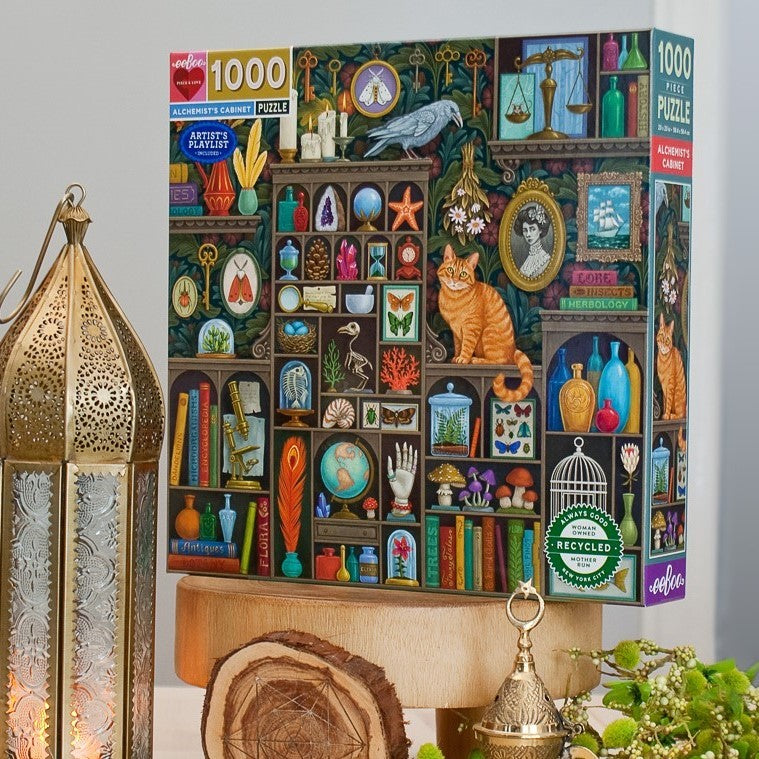 eeBoo Alchemists Cabinet 1000 Piece Jigsaw Puzzle - Challenging Adult Puzzle for Home Decor & Relaxation