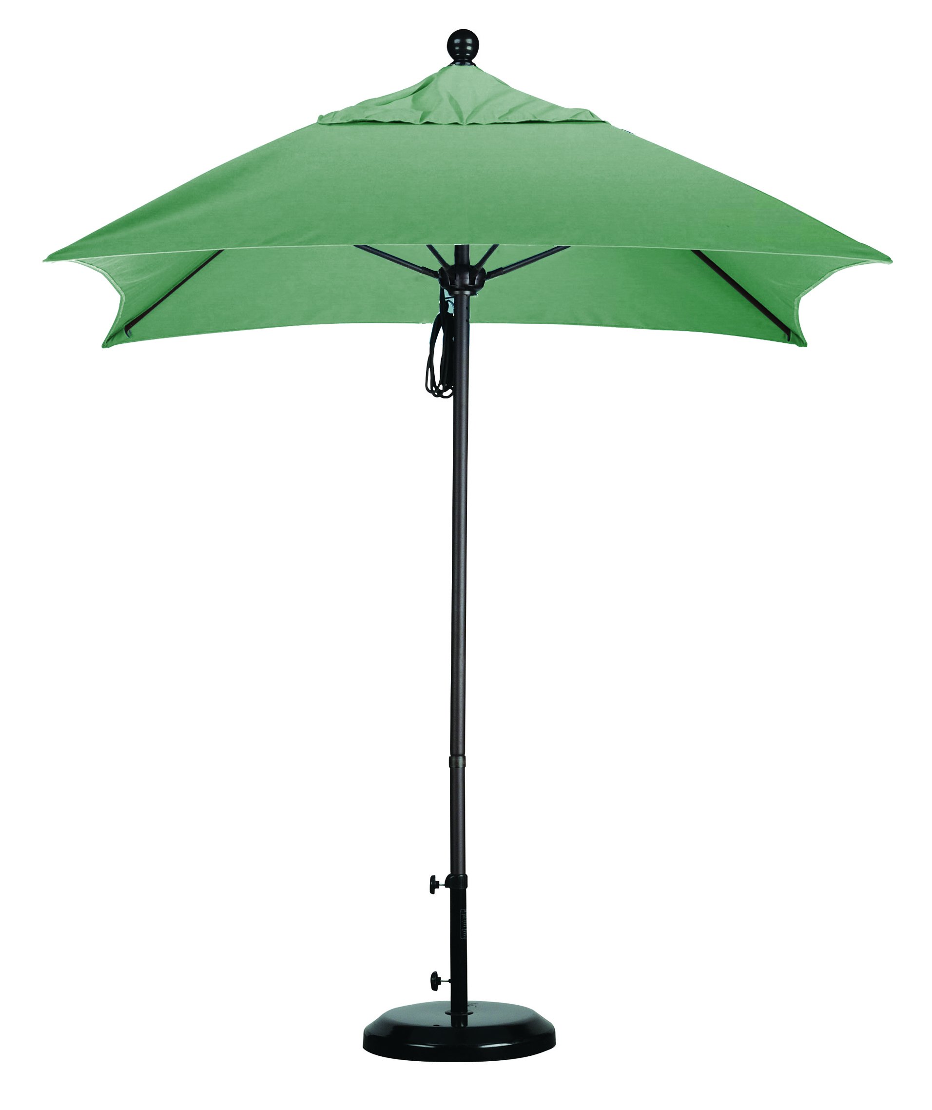 6 ft. Aluminum Patio Umbrella with Sunbrella Fabric & Double Vent - California Style Outdoor Market Umbrella for Poolside, Backyard, and Beach Use