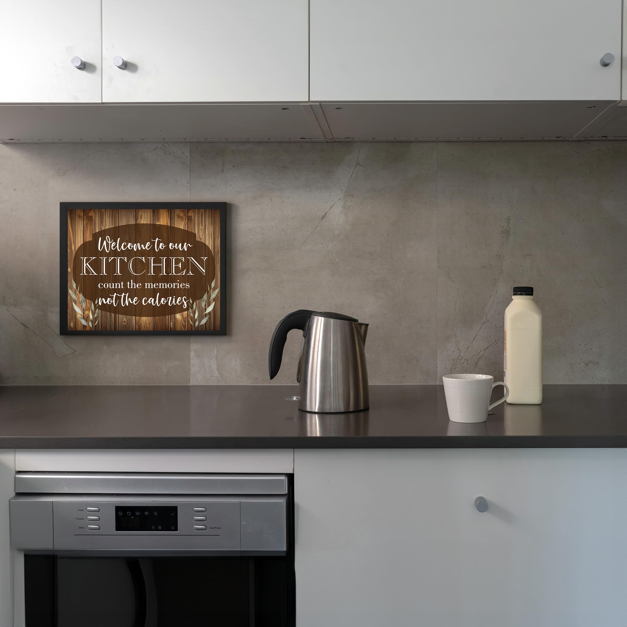 Funny Kitchen Wall Sign - Rustic Farmhouse Decor for Home & Dining Room - 11x14
