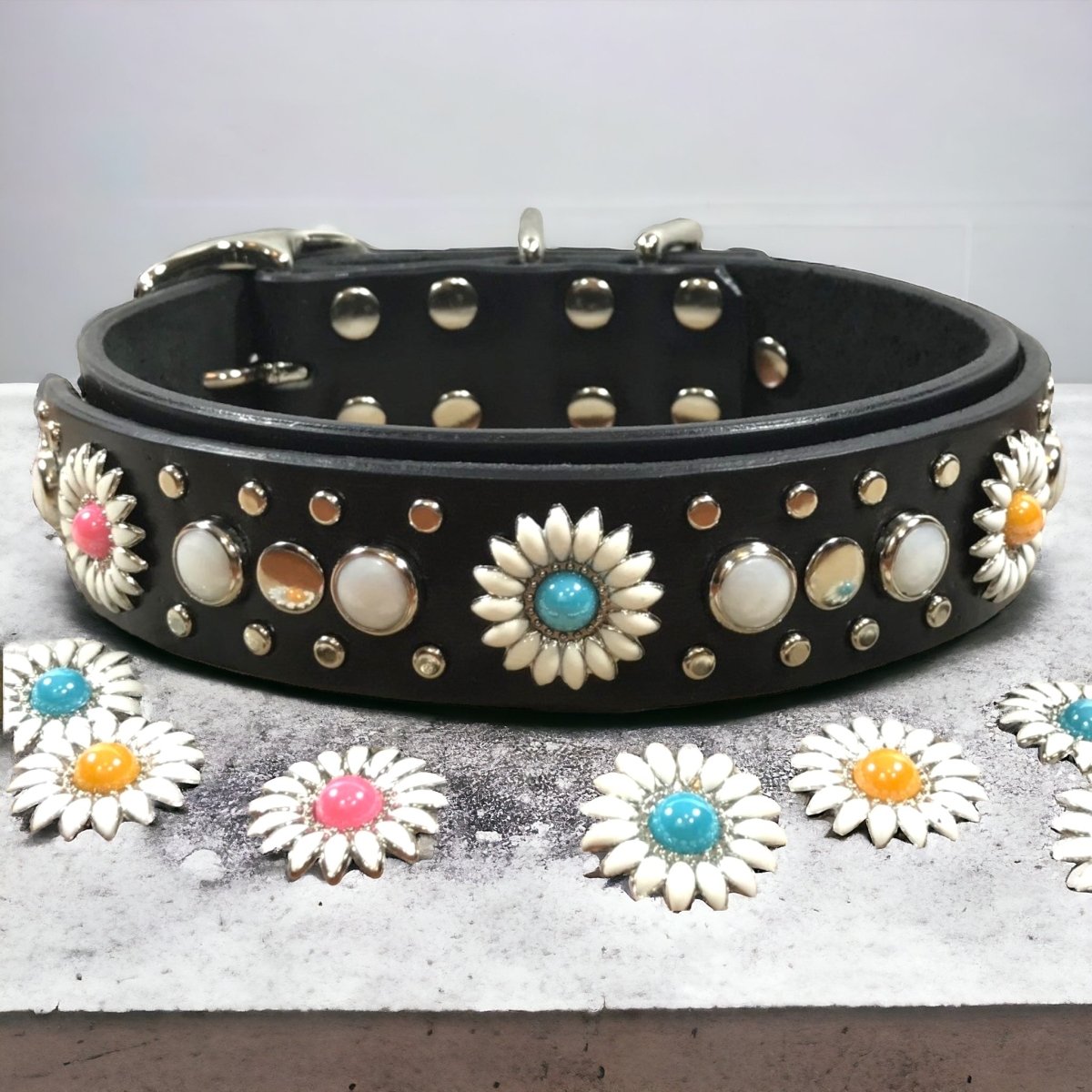 Premium Genuine Leather Dog Collar - Kalina Collection | Adjustable & Durable Pet Collar for Small Medium Large Dogs | Perfect for Daily Walks, Training & Outdoor Adventures