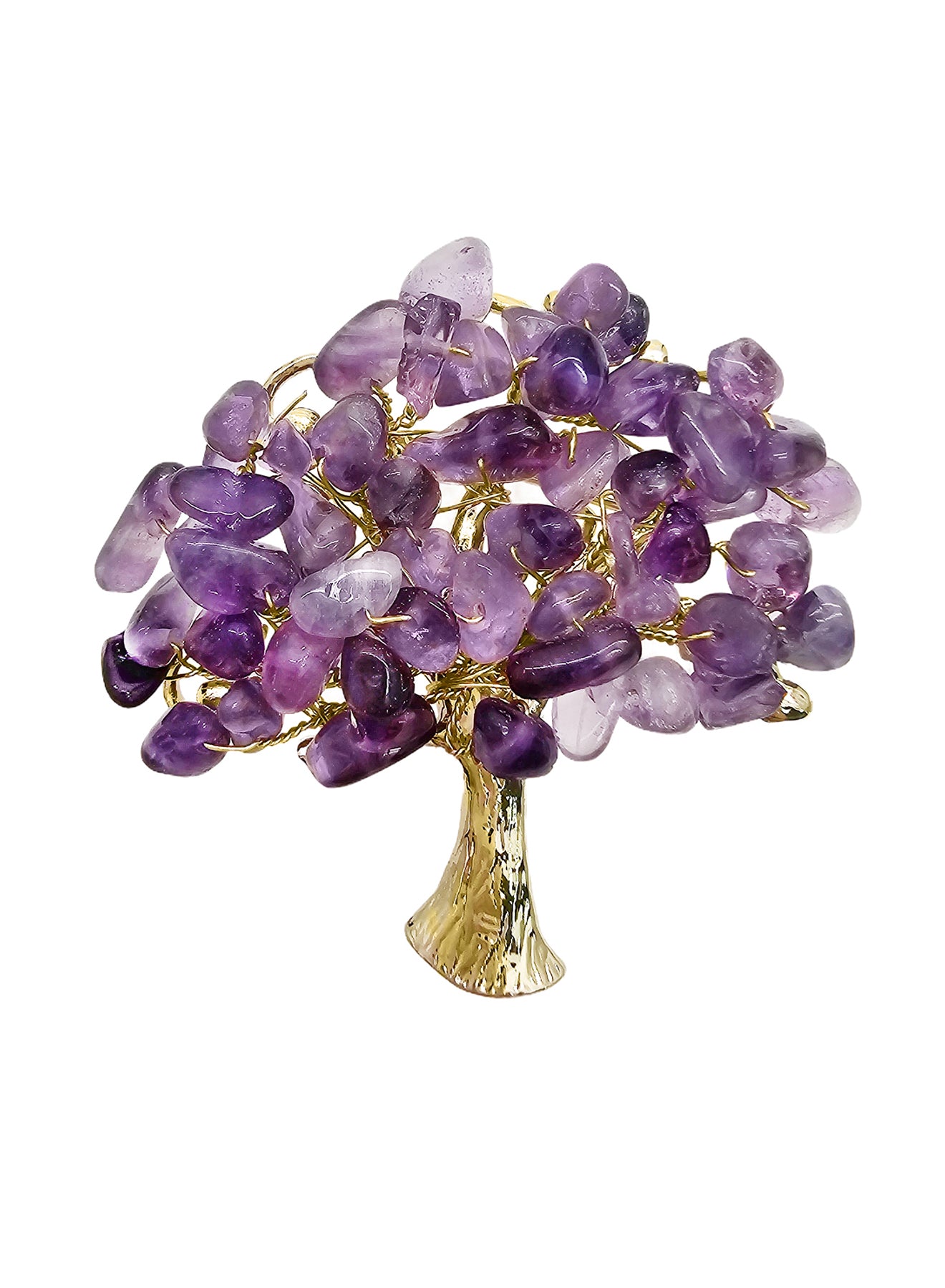 Handmade Natural Amethyst Crystal Tree Brooch Pin - Elegant Jewelry Gift for Women (NP003) | Perfect for Weddings, Parties & Special Occasions