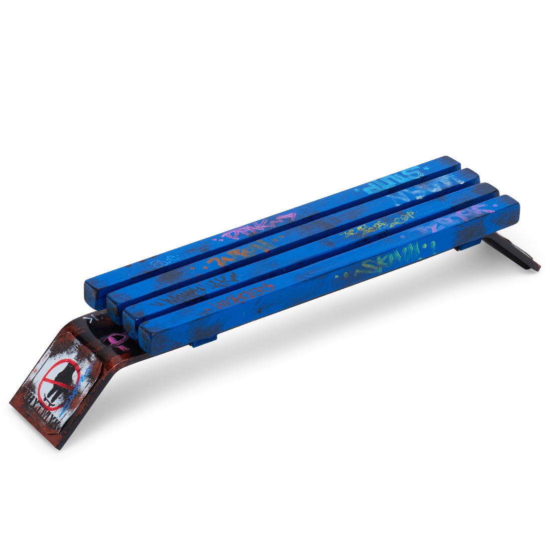 WhytMyk Concrete Fingerboard Ramp with Metal Bench - Professional Skateboard Training Tool for Finger Tricks & Stunts - Perfect for Indoor Skate Practice, Office Desk Fun & Skatepark Simulation