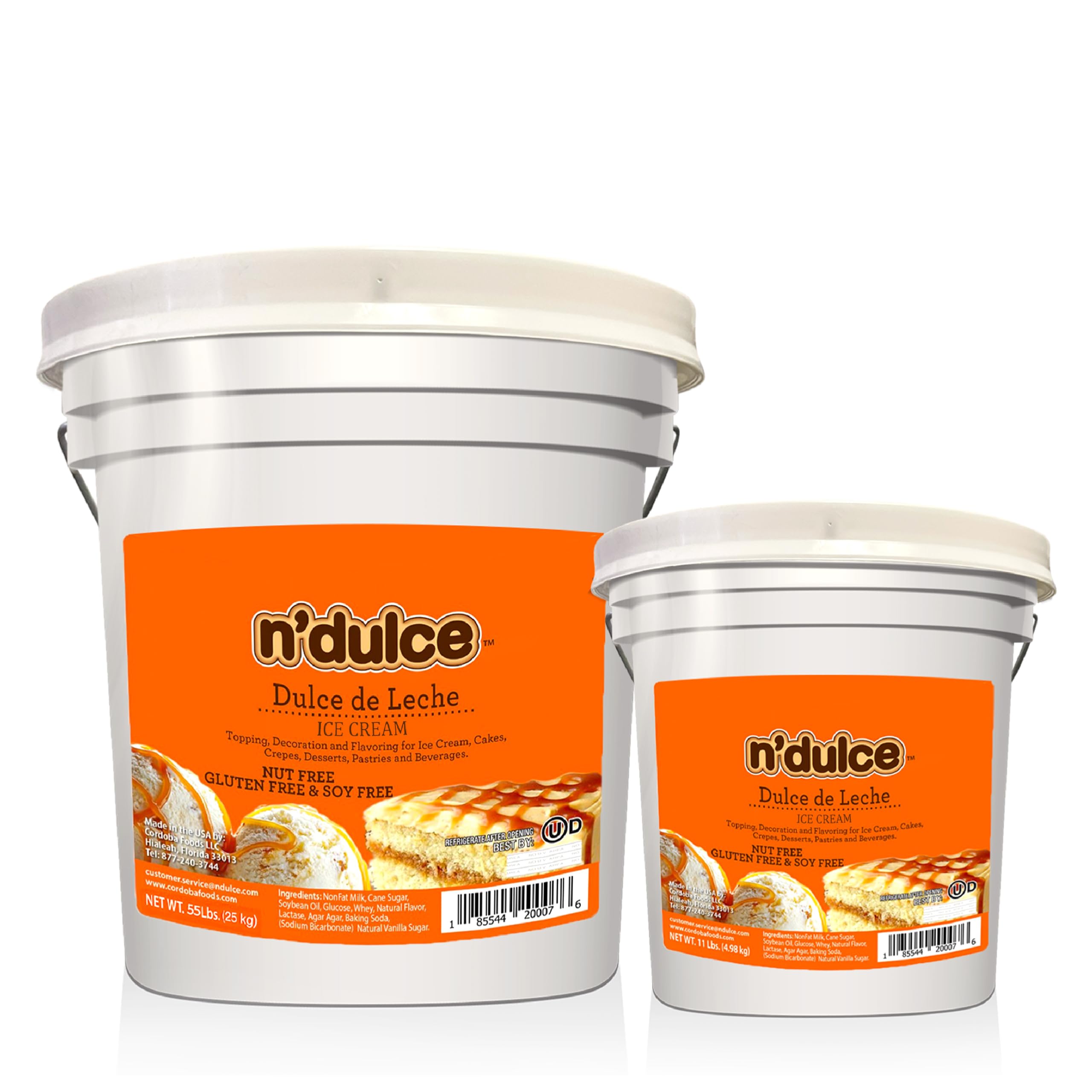 N'Dulce Dulce de Leche Caramel Milk - Premium Ice Cream Base & Topping (55lbs) | Perfect for Coffee, Desserts, Cookies & Ice Cream | Rich Caramel Flavor for Baking & Sweet Treats