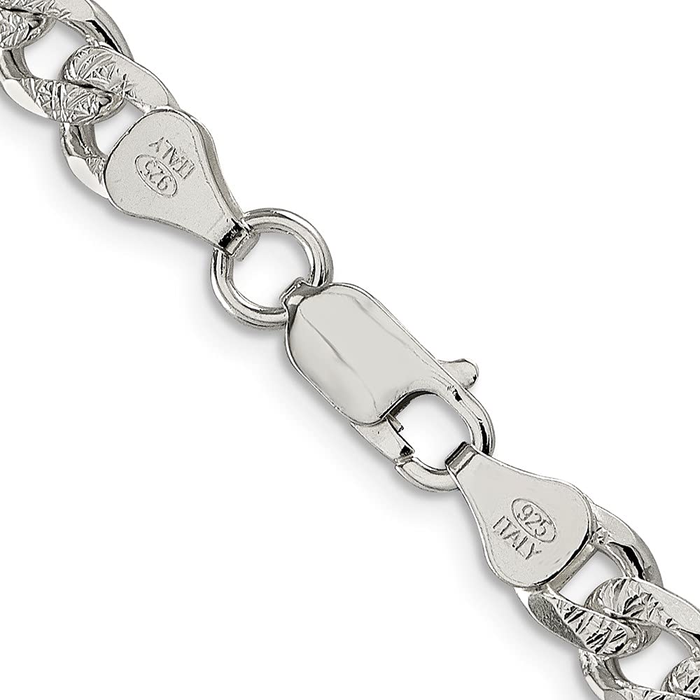 IceCarats 925 Sterling Silver 5.5mm Curb Link Chain Necklace for Women | Dainty Layering Necklace | Gift for Her | Perfect for Everyday Wear, Date Night & Special Occasions