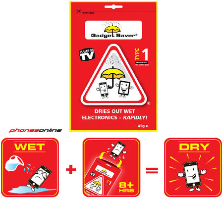 GadgetSaver Moisture Removal Bag - Water Damage Repair Kit for Wet Phones & Electronics | Dry Out Water Damaged Devices Fast | Perfect for Emergencies, Travel & Home Use