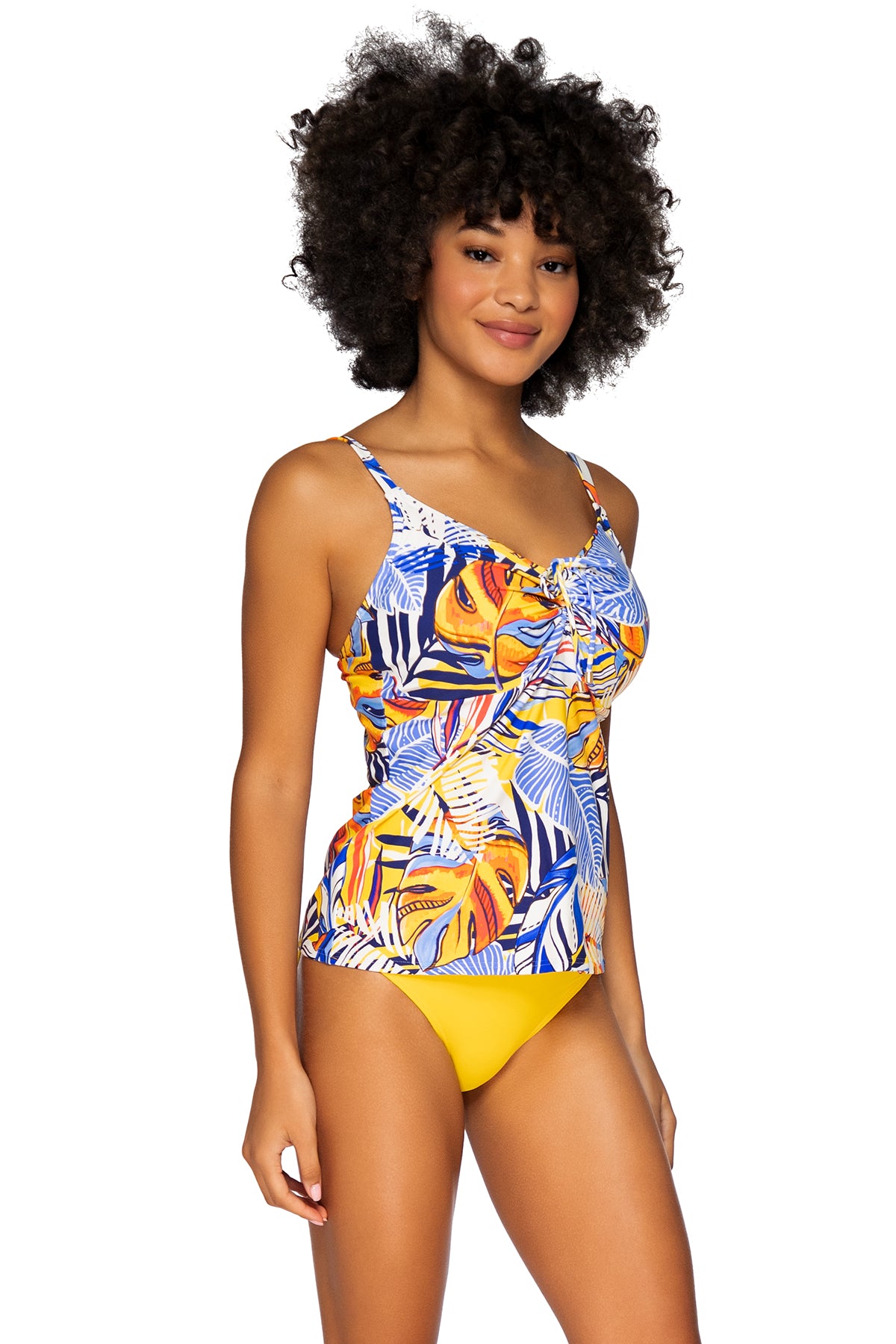 Avery Tankini Bahama Breeze - Women's Floral Print Swimwear Top & Bottom Set for Beach, Pool & Vacation | Plus Size Swimsuits for Summer