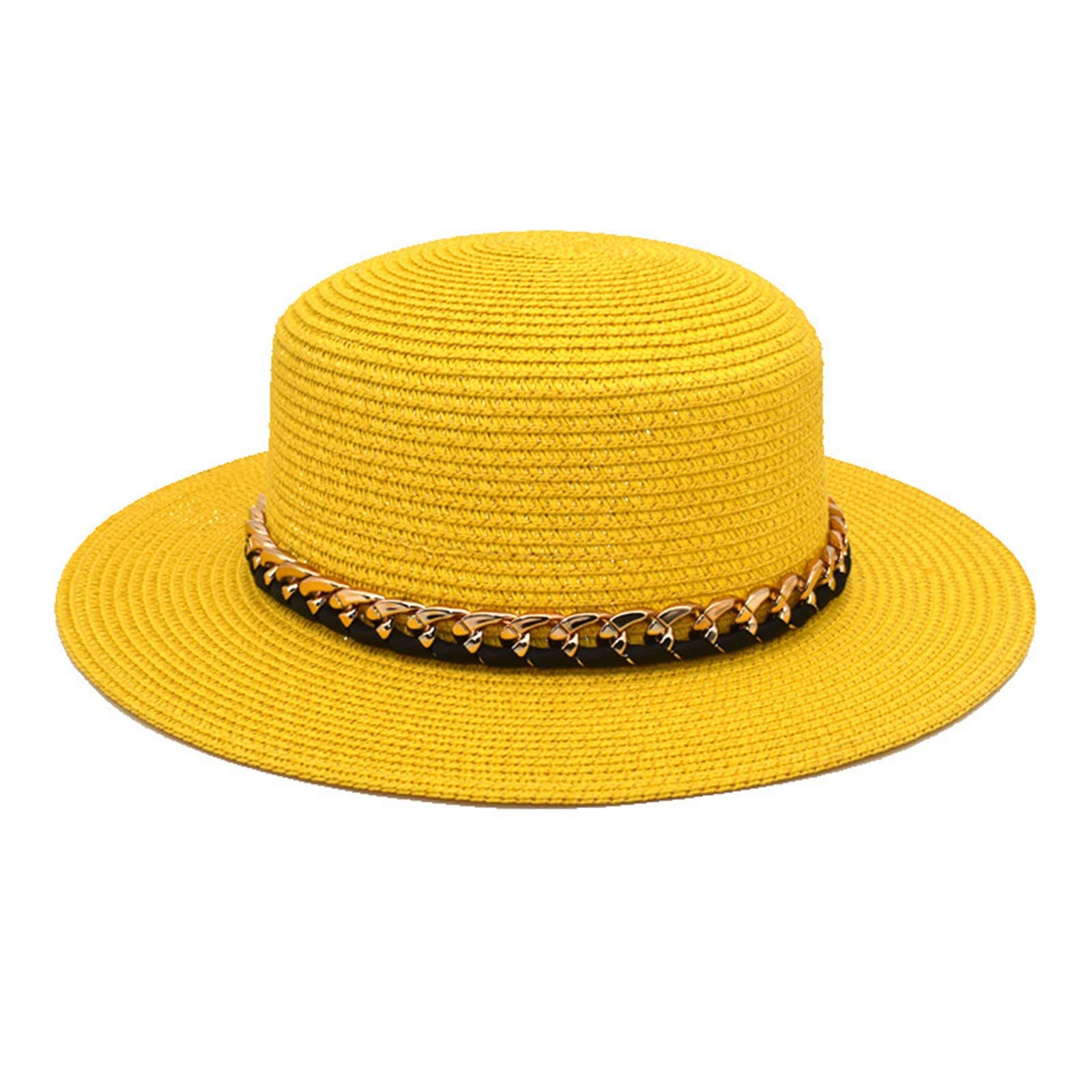Toddler Boys & Women's Summer Bucket Hat - Breathable Straw Sun Hat for Outdoor, Beach & Leisure | UV Protection & Fashionable Flat Top Design