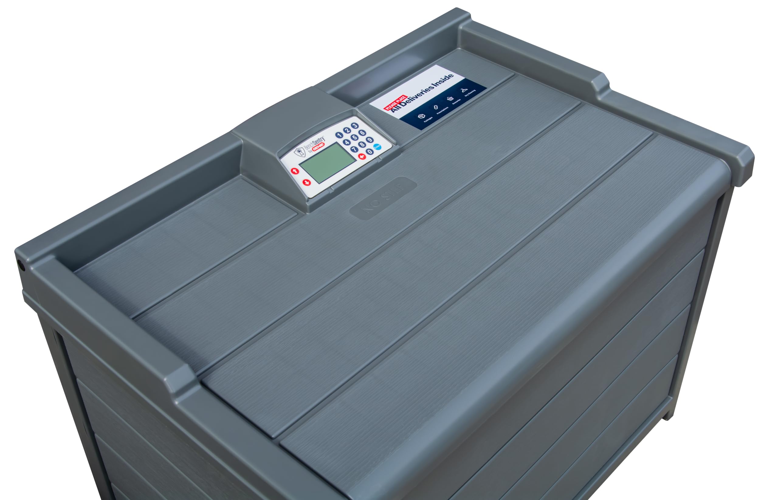 Genie Slate BenchSentry Connect Outdoor Package Delivery Box - Secure Parcel Drop Box for Porch, Yard & Front Door - Perfect for Online Shopping & Contactless Deliveries